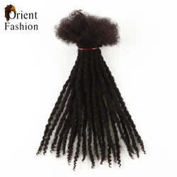 Orientfashion-puntas en espiral con textura especial, puntas rizadas, estilo Locs, extensiones de cabello humano, negro Natural, rastas de ancho XSmall