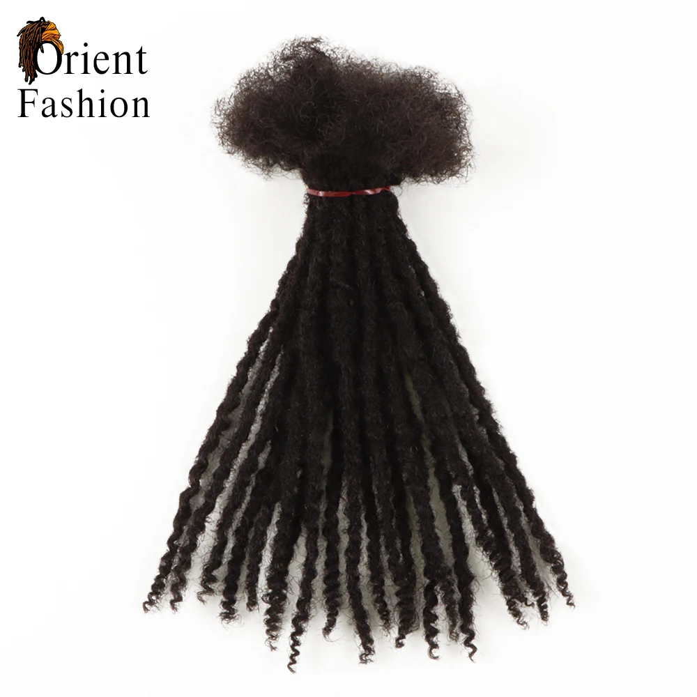 Orientfashion Special Textured Coiled Tips Curly Ends Style Locs Human Hair Extensions Natural Black XSmall  Width Dreadlocks