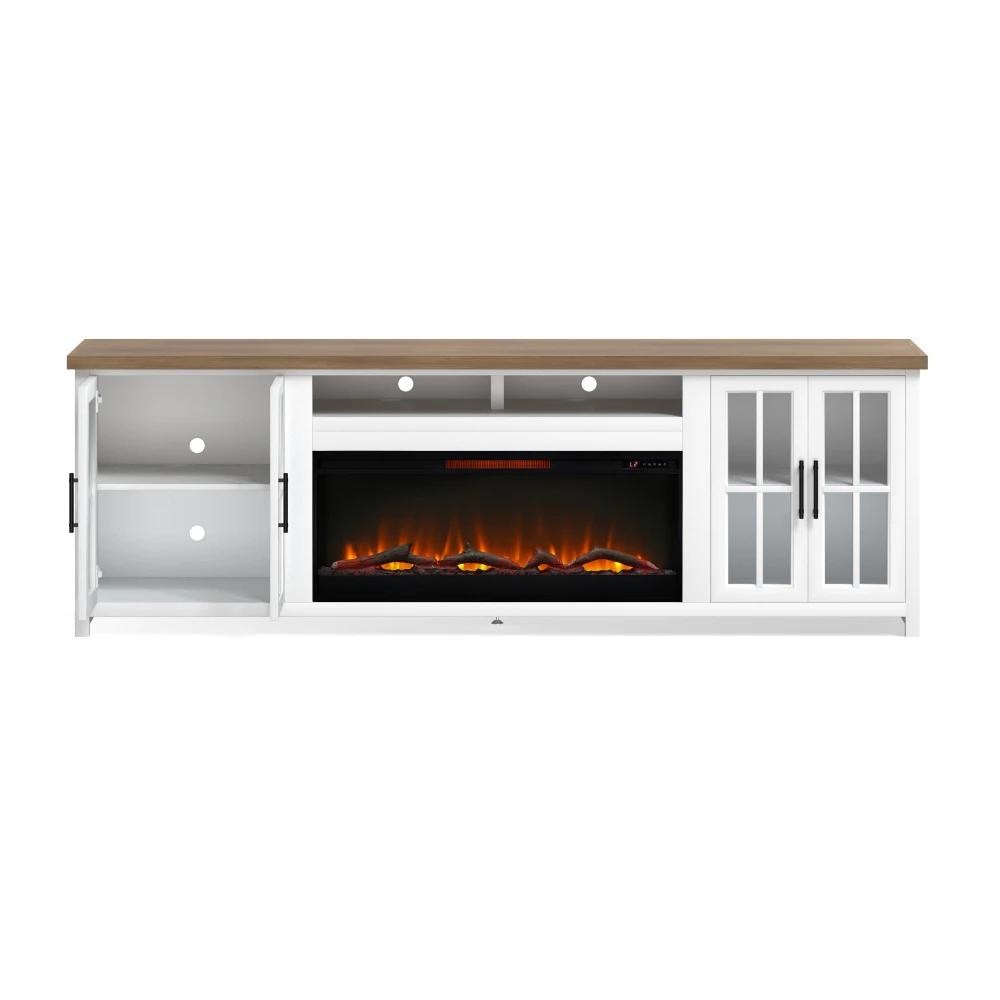 

97 inch Fireplace TV Stand Console for TVs up to 100 inches, Minimal Assembly