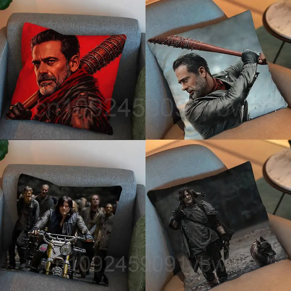 Daryl Dixon Season 3 Negan Walking Dead Pillow Case cover Nap Time Sofa Living home Room Bedroom Backrest Cushion Square cojines