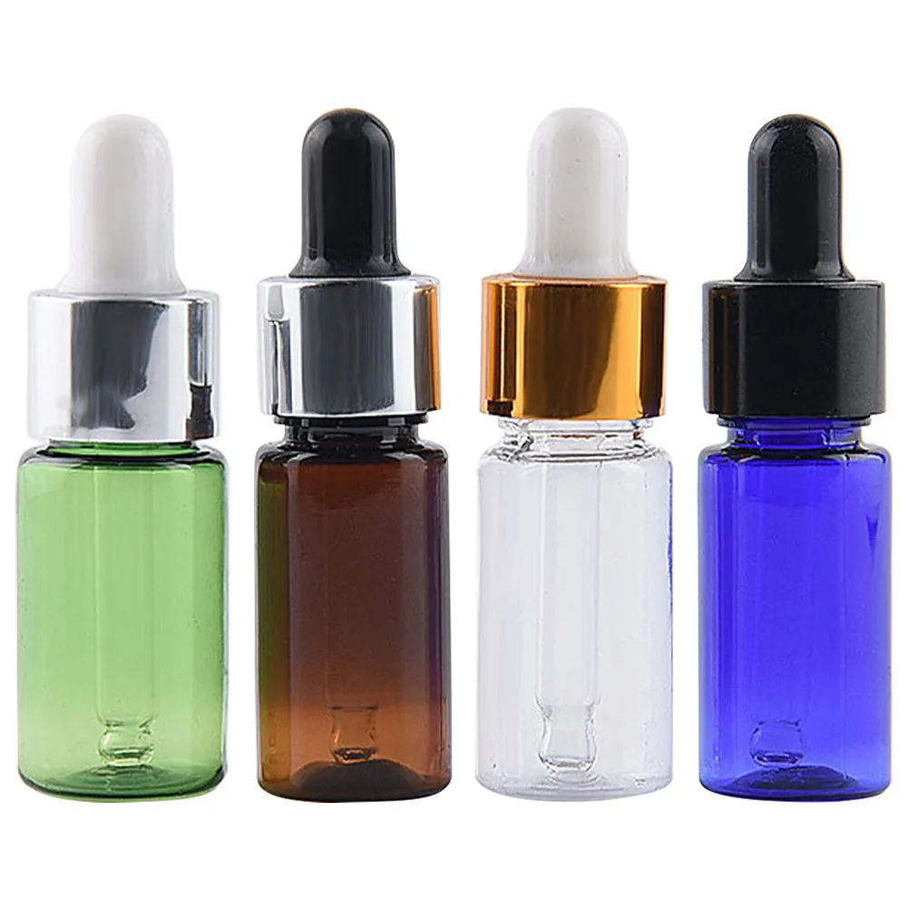 4Pcs Dropper Bottles for Essential Oil Plastic Empty Bottles with Dropper Easy to Clean Reusable Travel Friendly Small Perfume