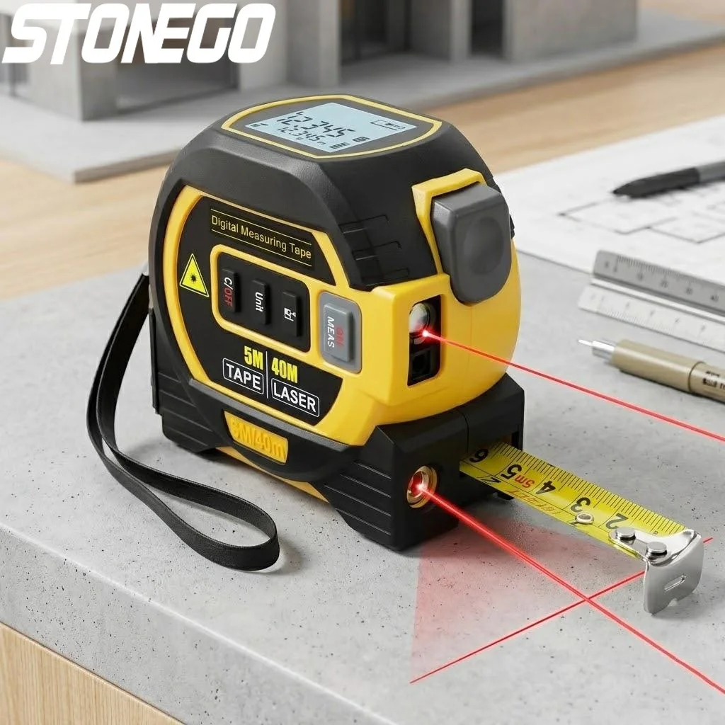 

3 in 1 Laser Tape Measure 40m 60m Infrared Distance Measuring Tool High Precision Ruler Smart Measuring Instrument