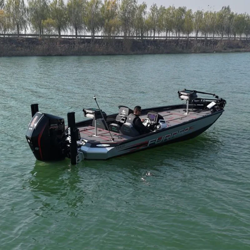 6m CE High Quality All-Welded Deep V Hull Boat Fishing Boat Bass Boat for 3 Persons W/ Livewell Fishing Rod Storage