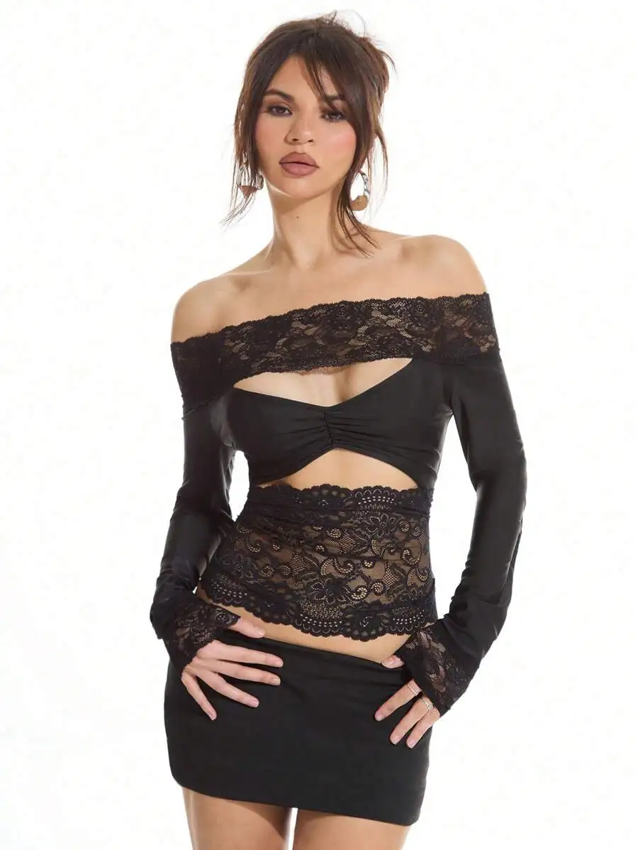 

Slinky Black Micro Mini Skirt For Nightouts, Raves, Ibiza Trips, Y2K 90s Aesthetic Spring Summer Festival Wear