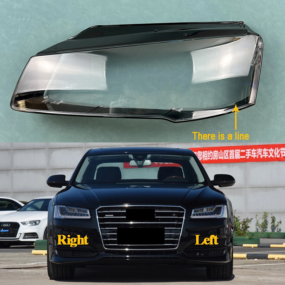 

For Audi A8 A8L D4 2014 2015 2016 2017 Car Front Headlight Cover Auto Headlamp Lampshade Lampcover Head Lamp light Lens Shell
