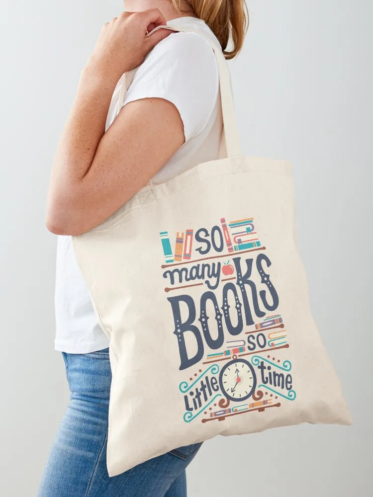 

So many books so little time Tote Bag Shopper bag Fabric bag sac pour femme