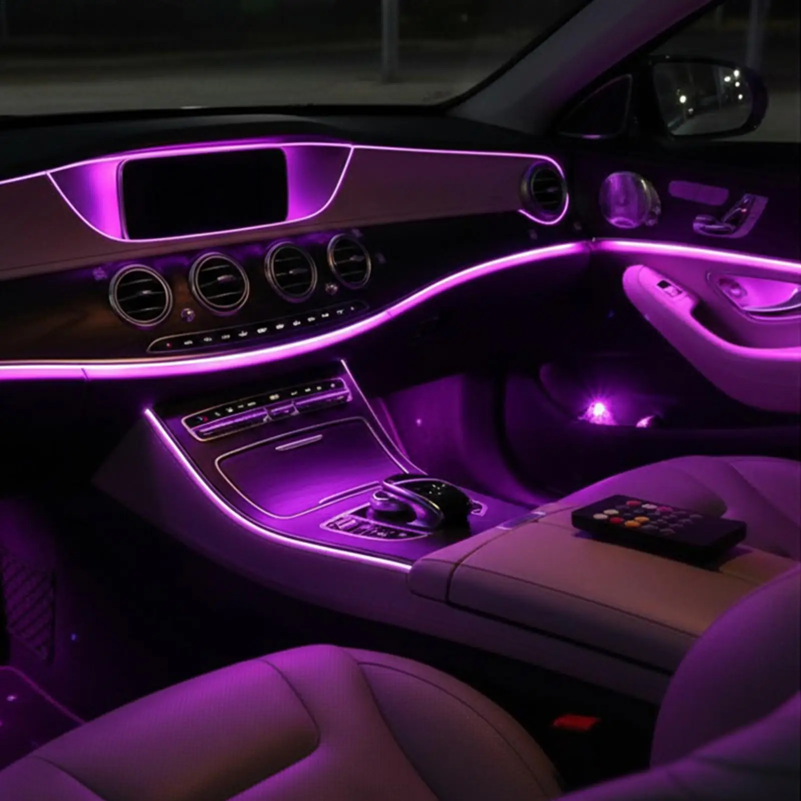 

Car Interior Decorative Lamps Strips Atmosphere Lamp Cold Light Decorative Dashboard Console Auto LED Ambient Lights 8M