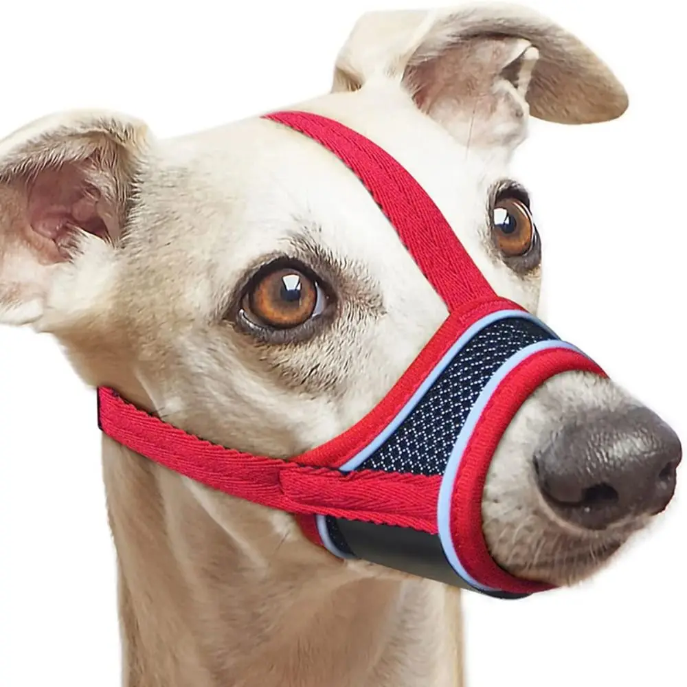 Soft Fabric Adjustable Strap Pet mask Mesh Dog Muzzle Allows Panting and Drinking Prevent Biting Dog mouthpiece