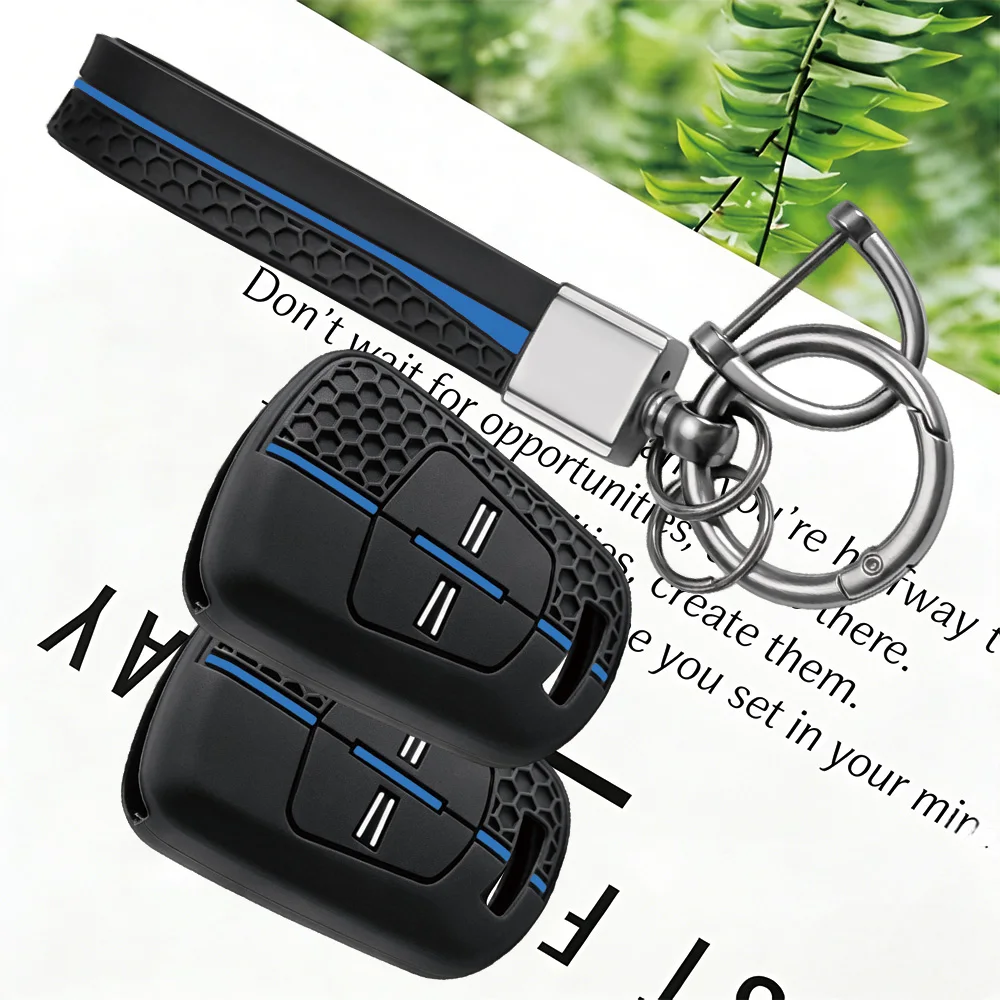 Scratch Resistant Hex Silicone Key Shell With Keychain for Vauxhall Opel Corsa Agila Meriva 2 Button Remote Car Key
