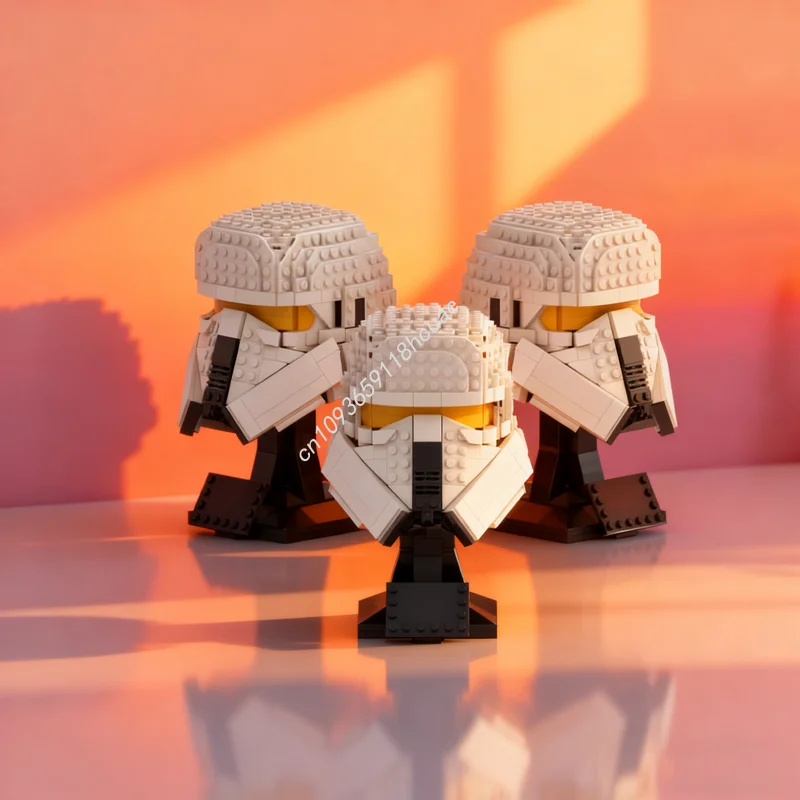 

526 шт. MOC шлем радиус действия солдат звезда боевая модель строительные блоки строительство Рождественский подарок DIY игрушка творческое образование кирпич