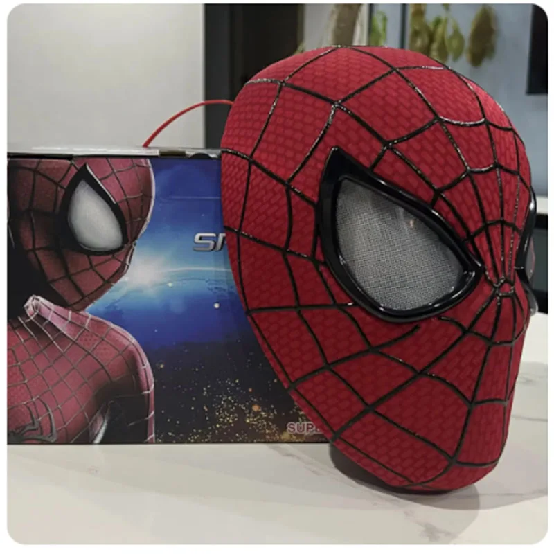 Halloween Mascara Spiderman Headgear Mask Cosplay Moving Eyes Mask Spider Man 1:1 Elastic Toys Adults Children Cool Gift