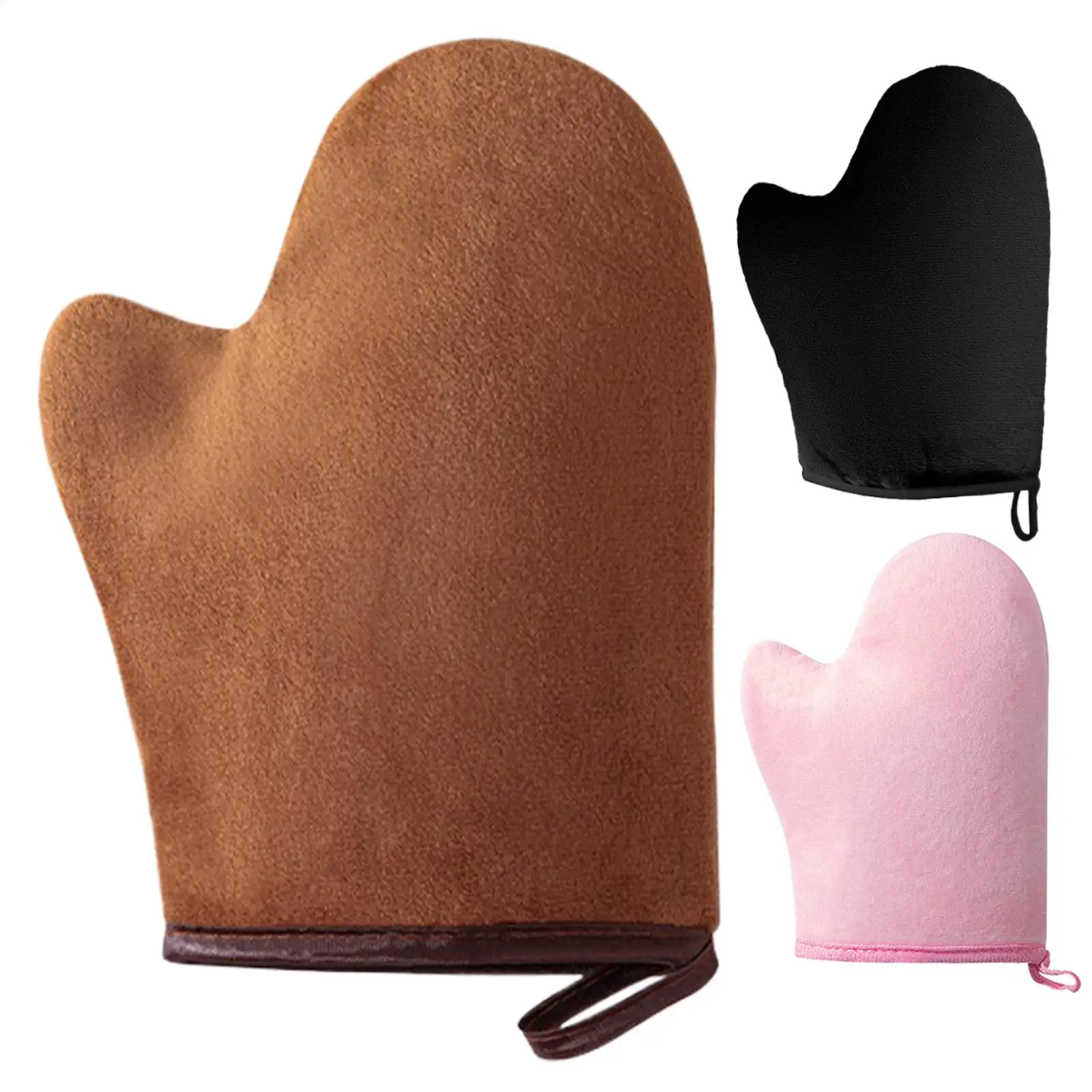Gant applicateur de bronzage réutilisable et lavable en machine avec pouce, ultra doux, pour femmes et hommes, pour lotions et mousses
