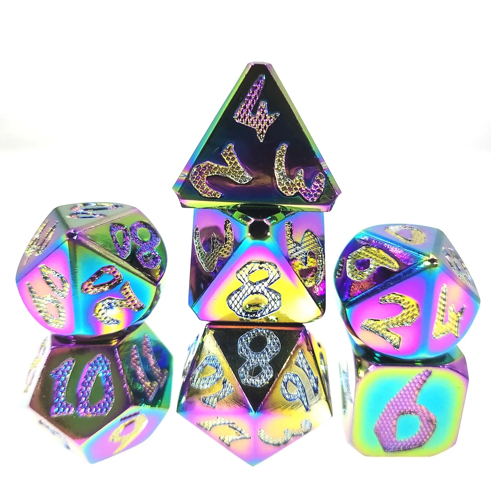 

Metal DND Dice Set Polyhedral Solid D&D Dice Set with 7 pieces suitable for Dungeon and Dragon Role Playing Dice Trailblazer