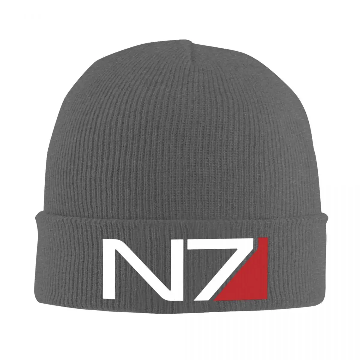 

Mass Effect N7 Теплая вязаная шапка в стиле хип-хоп, осенне-зимняя уличная шапка, шапки для взрослых унисекс