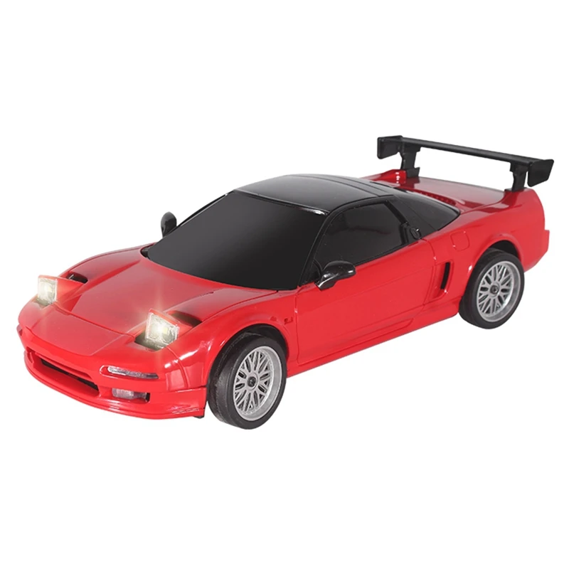 LD1803 1/18 2.4G 2WD RC Car Drift Vehicles LED Lights Full Scale Controlled Model Children Toys Red Easy Install Easy To Use