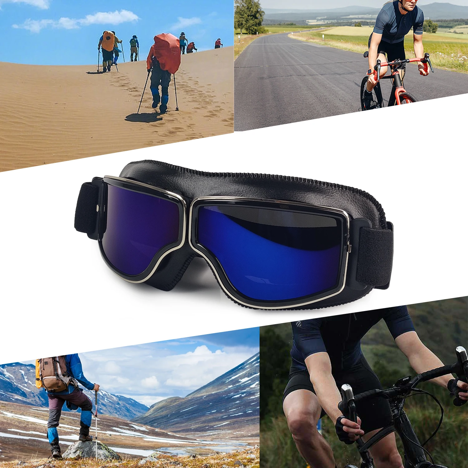 

Motorcycle Glasses Motocross Safety HD Lenses Goggles Dirt Bike ATV Ski mtb Goggles MOTO Outdoor Cycling Sunglasses