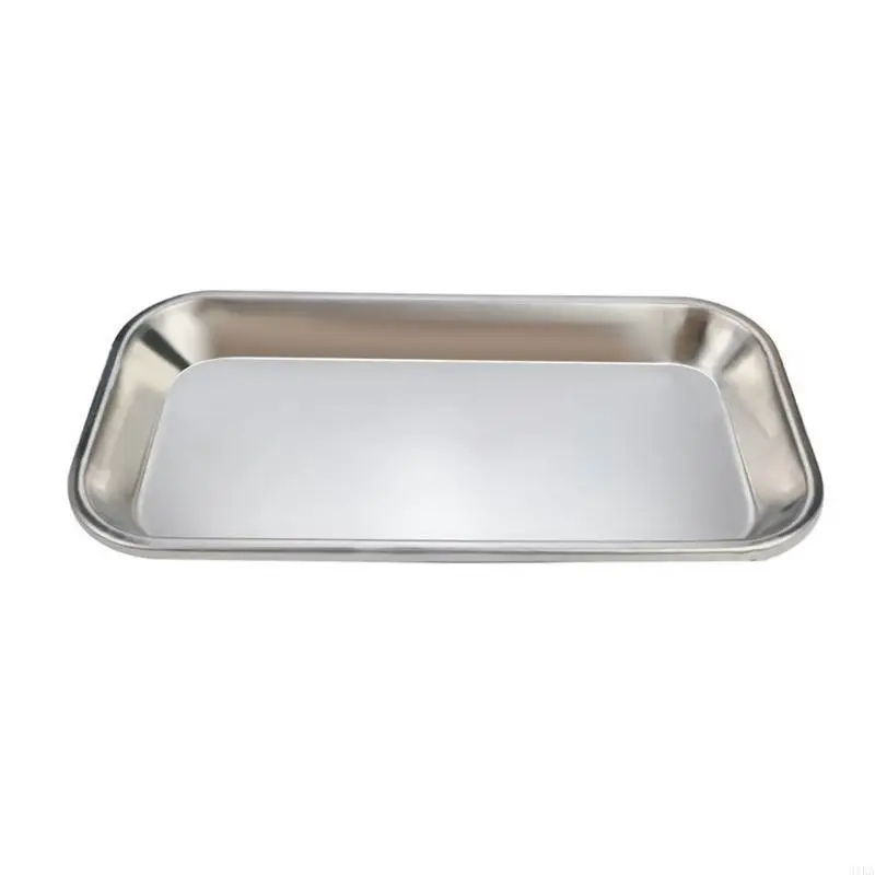 

31KA Metal Dental Procedure Trays Stainless Steel Tray Laboratory Station Bathroom Dish Plate Multi-Function Holder