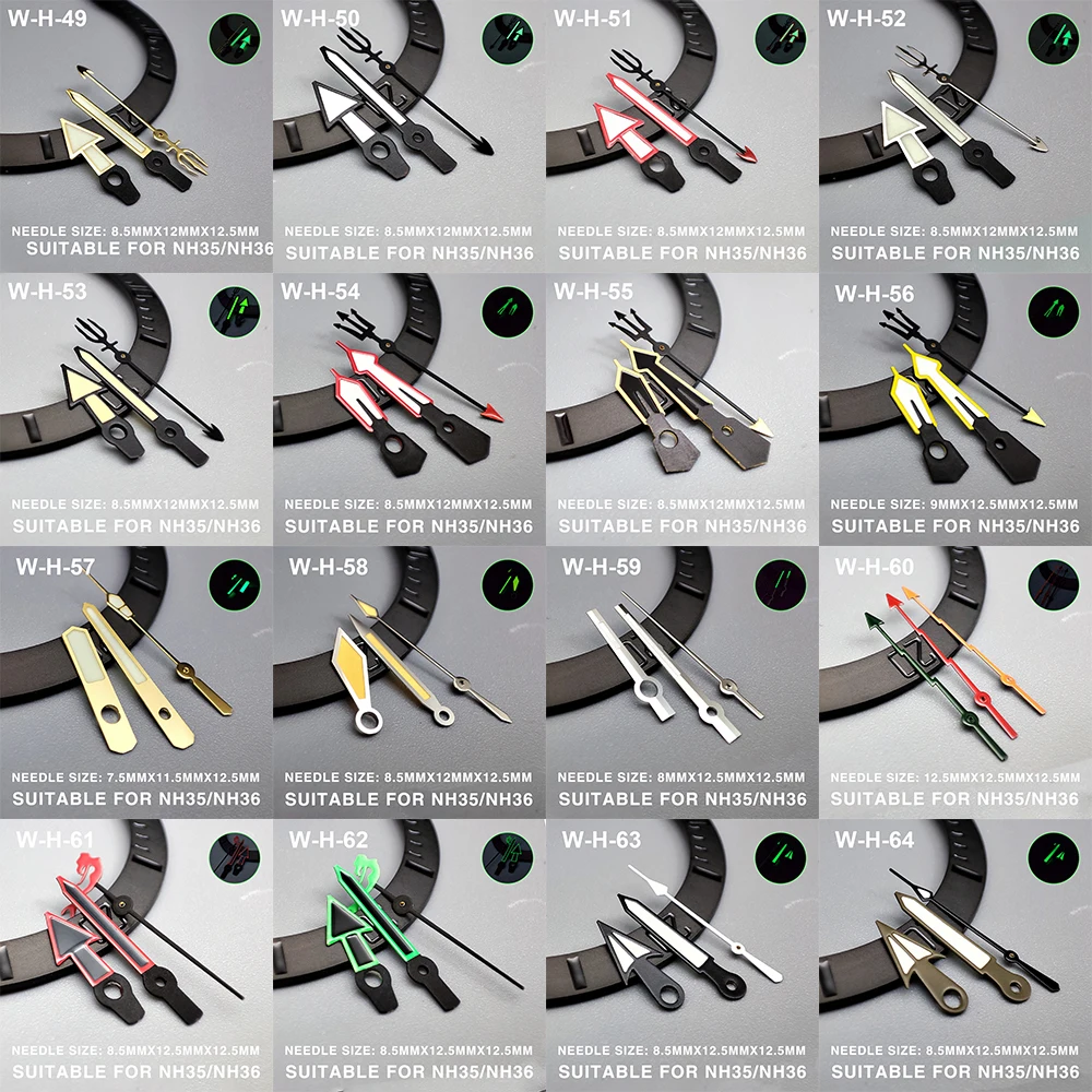 

Watch Hands Watch Needles Suitable For NH35/NH36/4R/7S Japanese Automatic Movement Watches Green Luminous Accessories