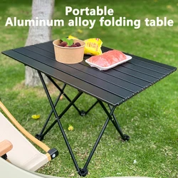 Outdoor Folding Table Aluminum Alloy Picnic Table And Chairs Portable Camping Egg Roll Table Outdoor Supplies