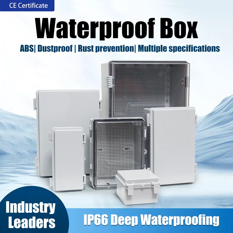 

Outdoor Gray/Transparent Cover Plastic Electrical Enclosure Box Waterproof IP66 Junction Box for Pump Wifi Control Applications