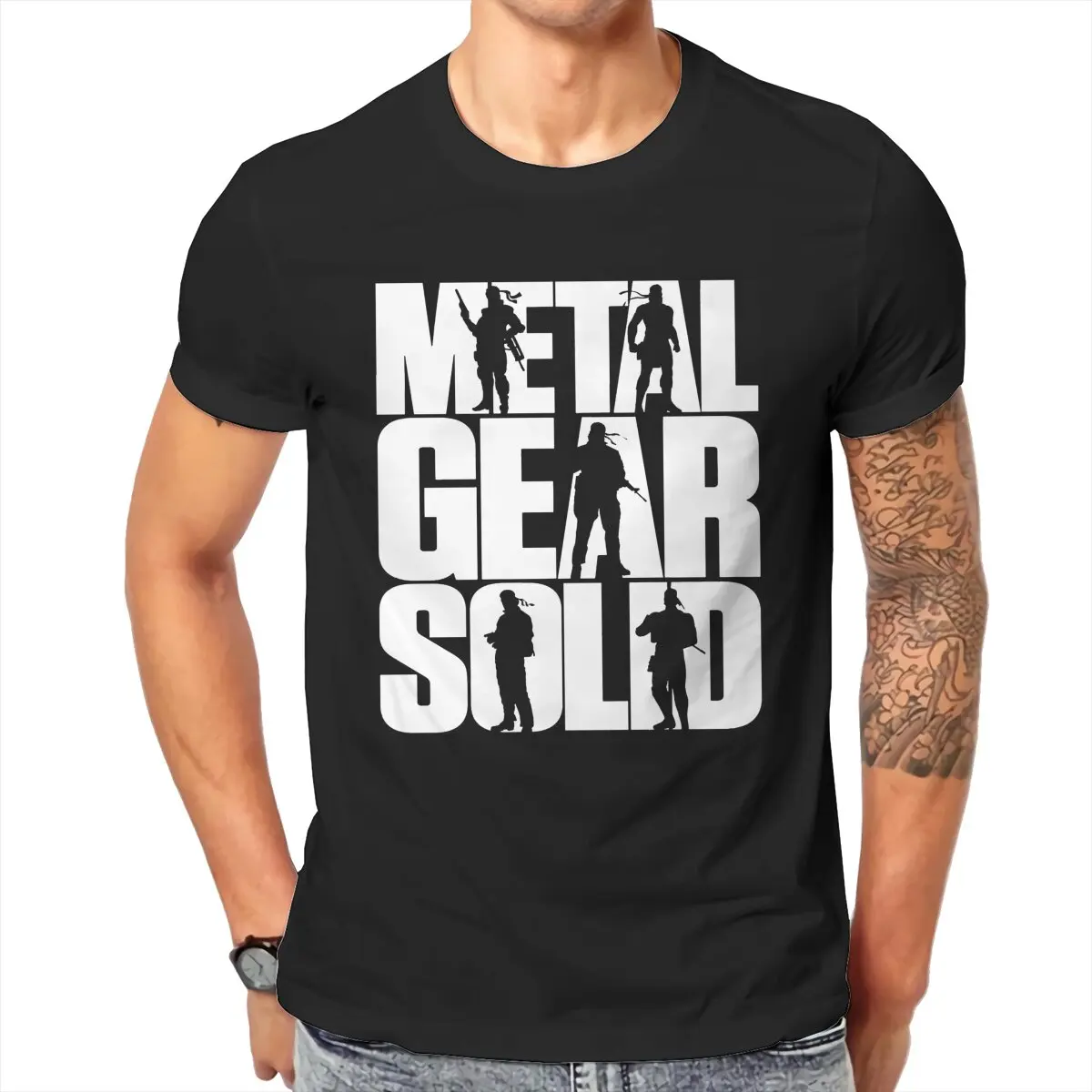 Metal Gear Solid snake big boss MGSV foxhound the phantom pain diamond dogs  Pure Cotton Large size  printed t-shirt for men
