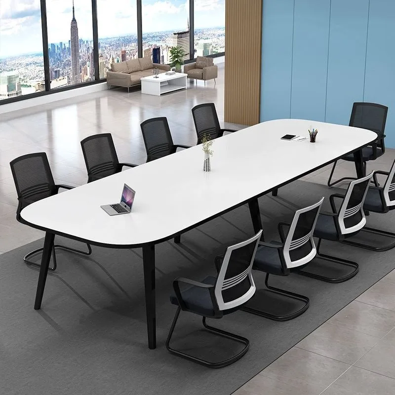 Sub-oval long table workbench