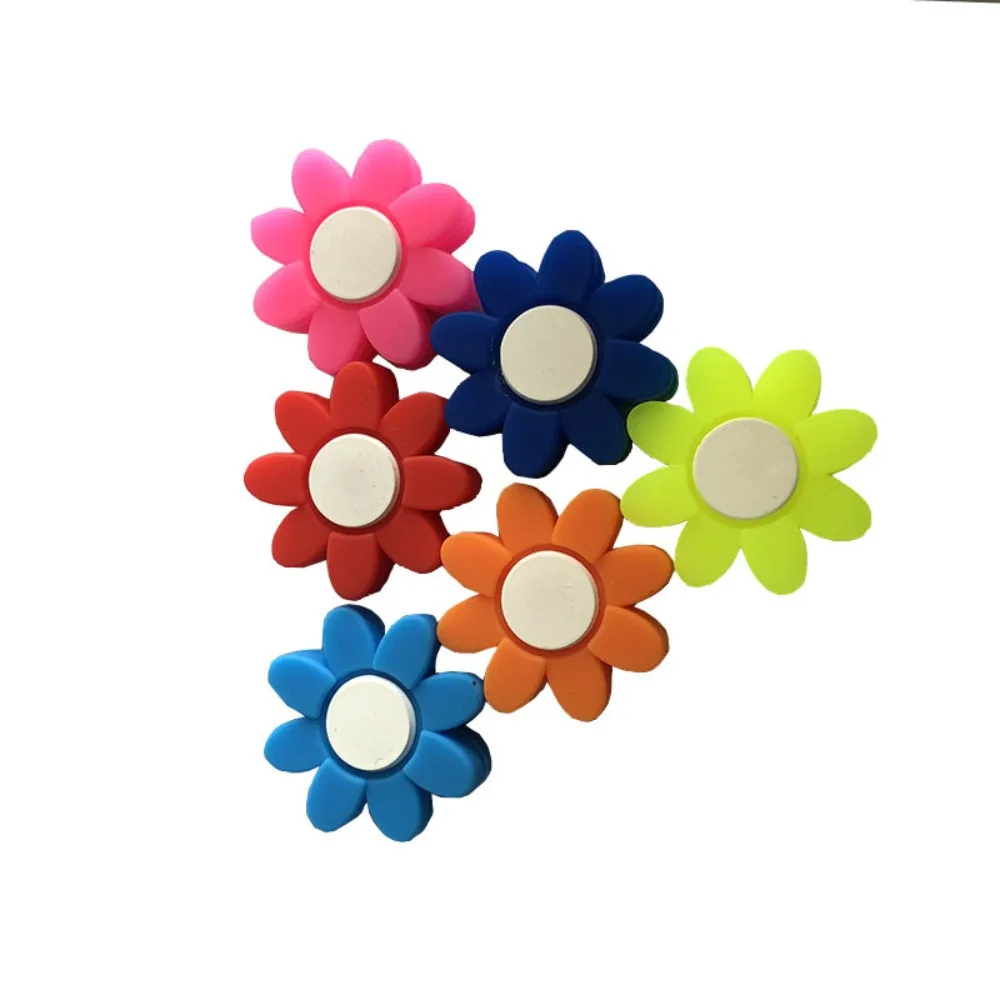 

Anti-vibration Flower Tennis Racket Shock Absorber Mini Silicone Tennis Racket Dampener Flower Colorful