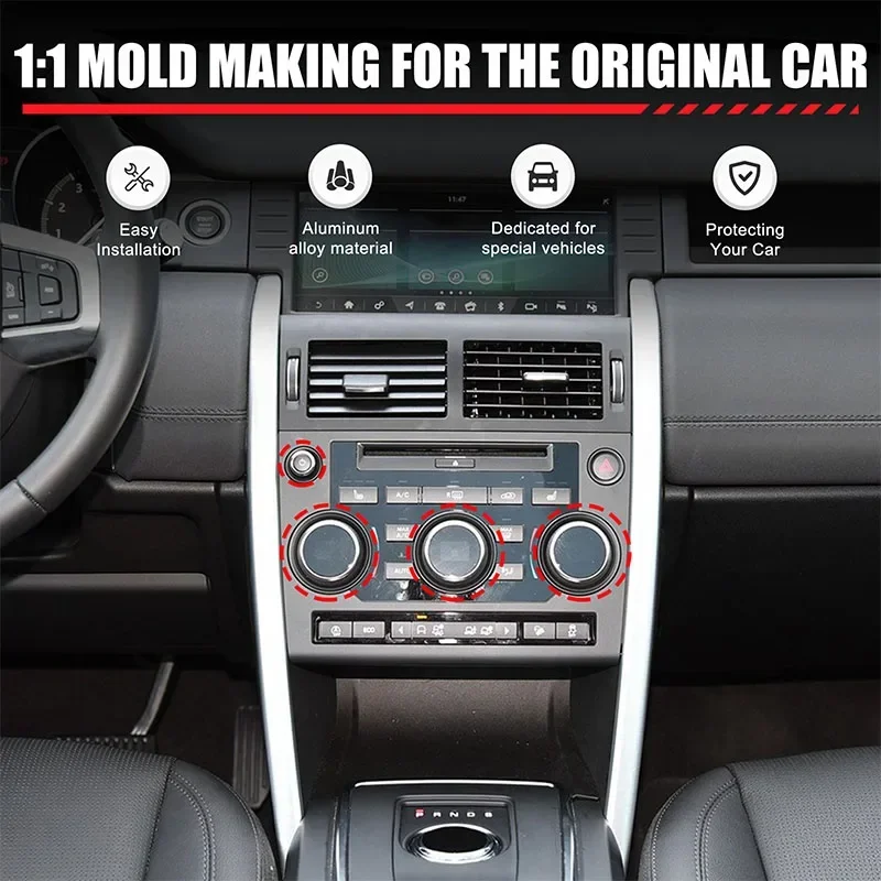 

Suetlcoity For Land Rover Discovery Sport 2015-19 Aluminum Alloy Car Air Conditioner Volume Knob Cover Trim Interior Accessories