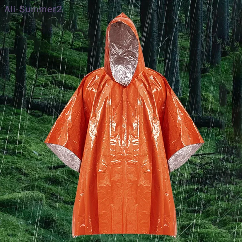 Notfall Regenmantel Poncho Wasserdichte Regenbekleidung Decke Überleben Camping Ausrüstung Kälte Isolierung Regenbekleidung Camping Ausrüstung