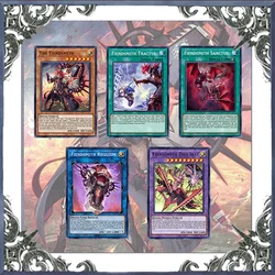 16 PCS Yugioh Cards The Fiendsmith componenti comuni carte fai da te carte da gioco non originali informazioni INFINITE bandite