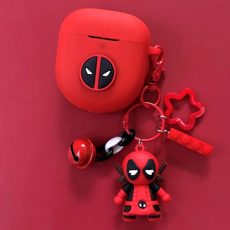 Deadpool Earphone Case Cover For Bose QuietComfort Ultra/Earbuds II Silicone Wireless Earbuds Protector Shell With Keychain