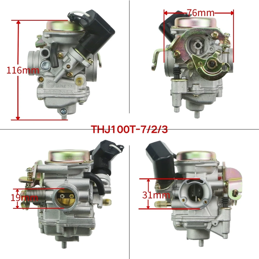 For Suzuki HJ100 HJ100T HJ100T-2 100cc Haojue Scooter Moped Concentrated Valve and Accelerating Pump Motorcycle Carburetor Carb