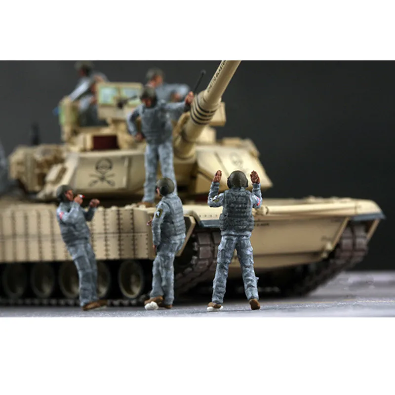 1:72 Scale Model 10 Pcs American M1 Tank Fleet 10 Soldiers Action Figure Armored Car Soldiers Toys Scene Accessory Dolls Display