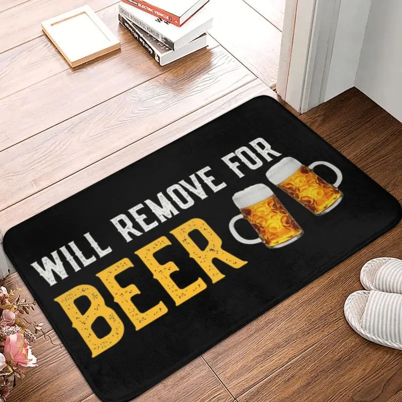 Will Remove For Beer Front Door Mat Anti-Slip Outdoor Absorbent Doormat Living Room Entrance Rug Carpet