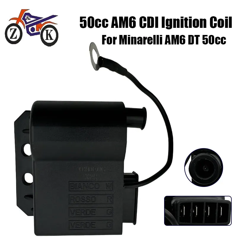 

1PCS 50cc 2T Motorcycle CDI Ignition Coil For Minarelli AM6 Rieju SM XR6 DT Ignition System Parts Motorbike Accessories