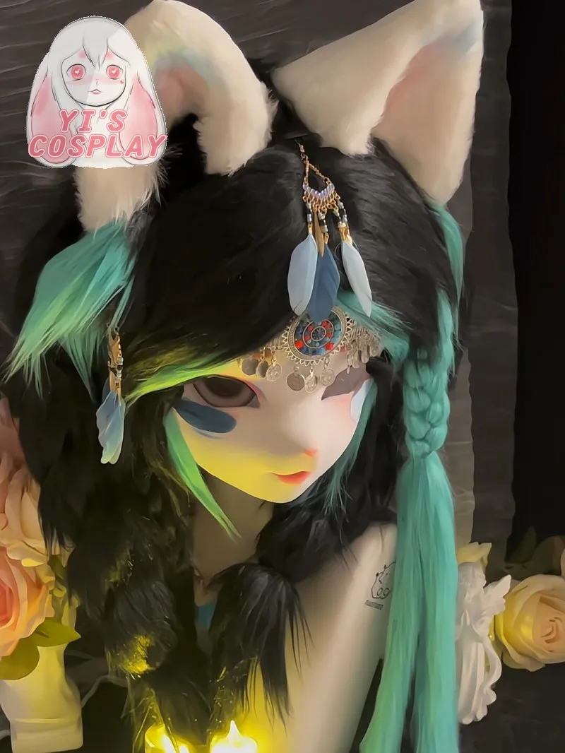 

Yis cosplay Handmade Custom Furry head Kigurumi Head Cosplay Kemono Fursuit Headsets Beast Customized Fursuit Kemono Head