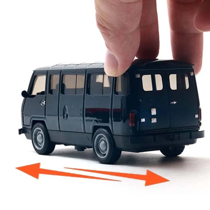 UAZ liga vintage van modelo de carro off-road puxar para trás brinquedo de veículo em miniatura para crianças presentes