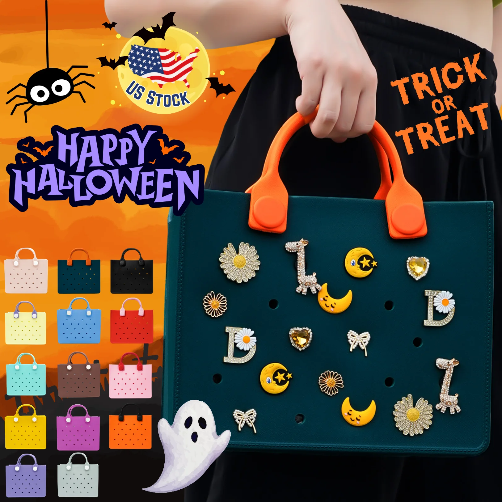 

2025 Trending Waterproof EVA Large Diy Tote Bags With Shoulder Strap Wholesale Colorful Handbag for Women Hand Tote Bag in Bulk