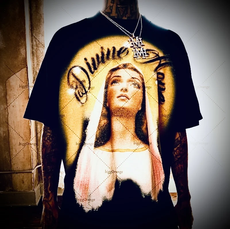 

new Hip-hop Retro American Casual Loose T-shirt Men American High Street Fashion Clothing Street Punk Goth Fashion Short Sleev