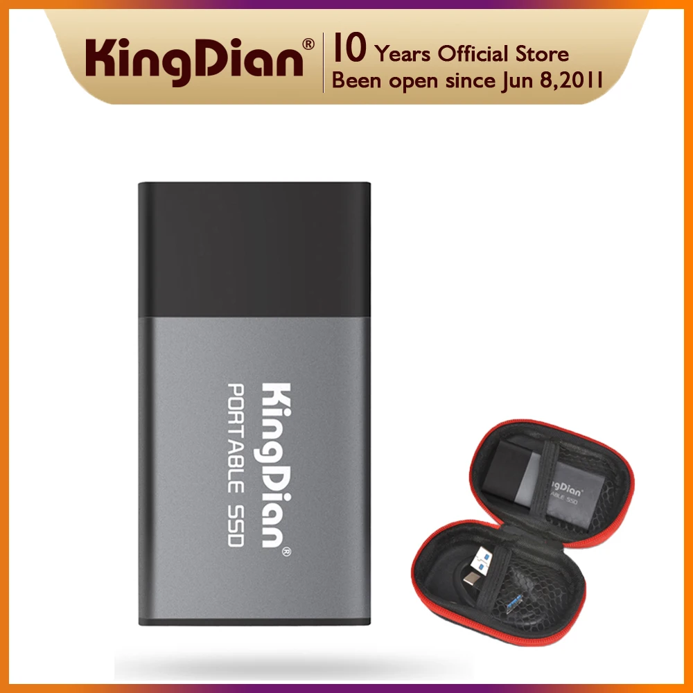 KingDian 휴대용 SSD 120GB 250GB 500GB 1 테라바이트 외장형 SSD USB3.0 유형 C 외장형 솔리드 스테이트 하드 드라이브 (노트북 데스크탑 용) 