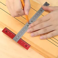T-square Ruler Aluminum Alloy For Woodworking DIY Small Projects 90° Ruler T-square Ruler Triangle Ruler Matching Measuring Tool