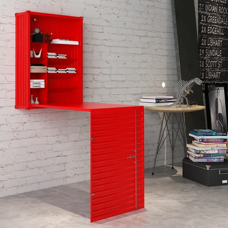 

Wall-Mounted Folding Desk – Space-Saving Invisible Study Table with Storage for Small Apartments