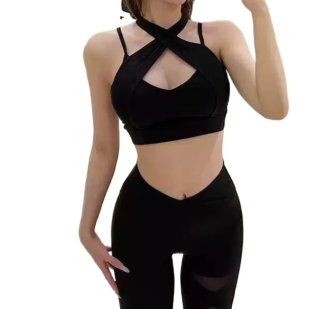 

Сетчатый костюм для йоги, спортивные брюки с высокой талией для отдыха, женские узкие леггинсы для тренировок, дышащий топ с красивой спинкой