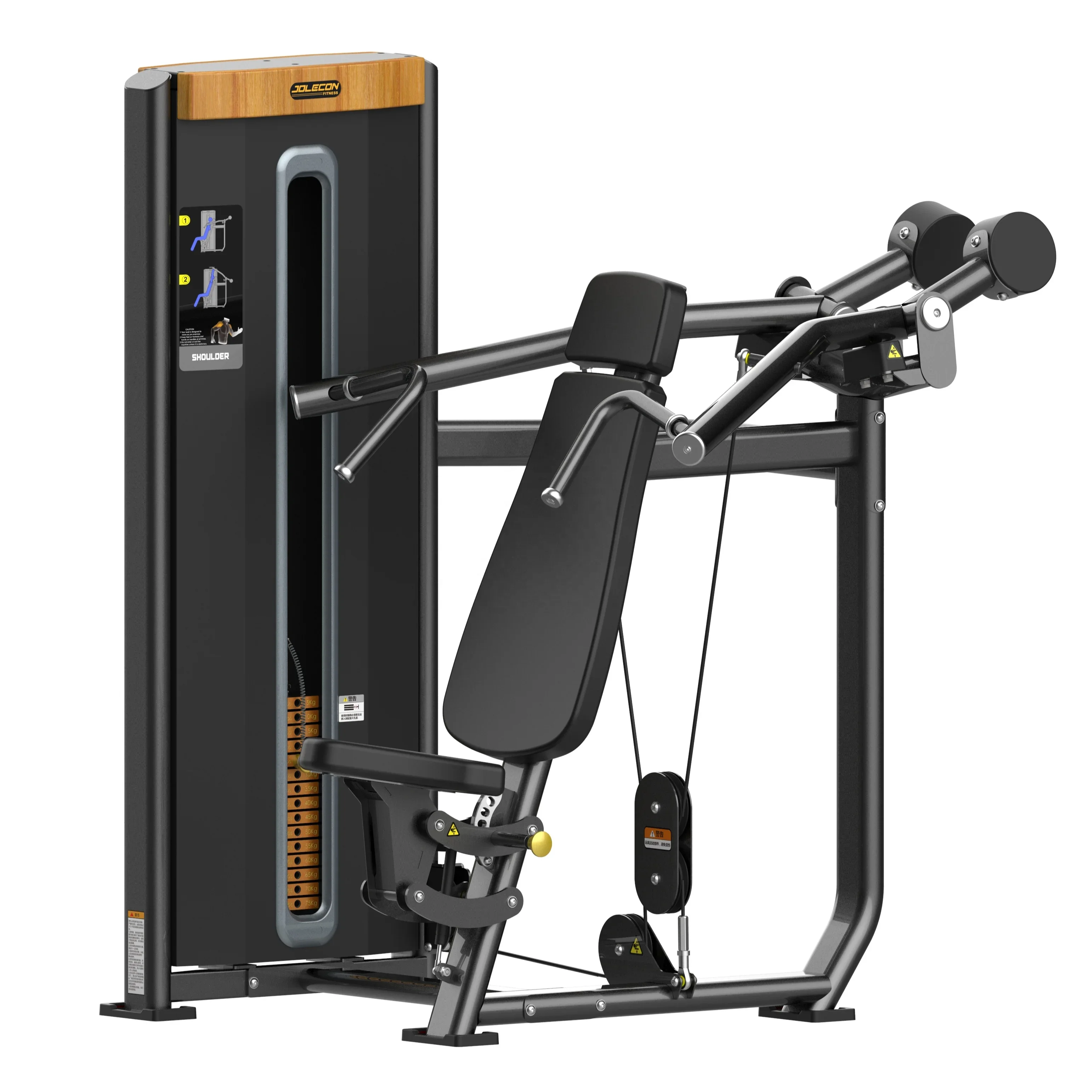 

Shoulder Press Fitness Equipment Gym Selectorized Weight Stack Steel Commercial Pin Load Selection Machines