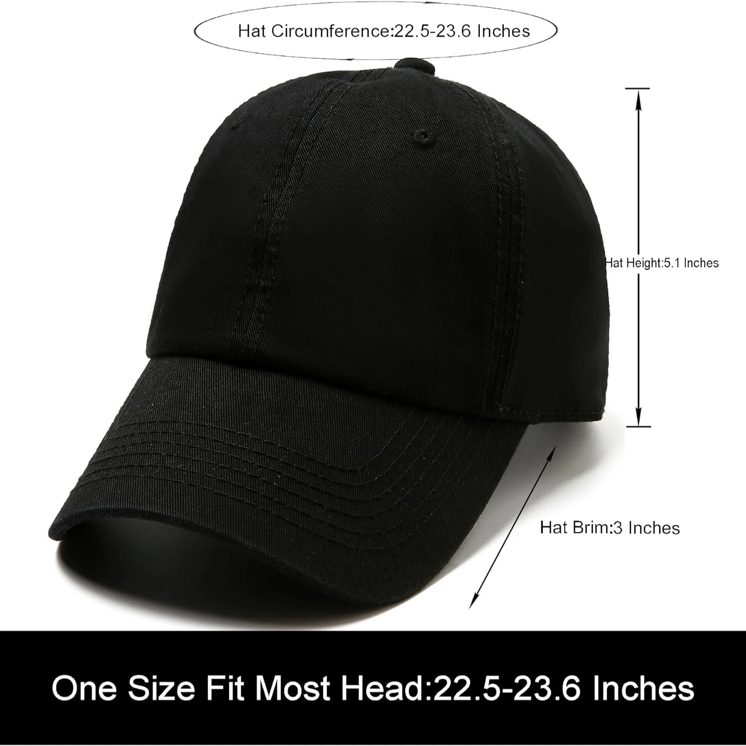 Comfortable, Stylish and Vintage Rugged Baseball Cap with Adjustable Fit for Men and Women. Classic Cotton Dad Hat with Trendy D