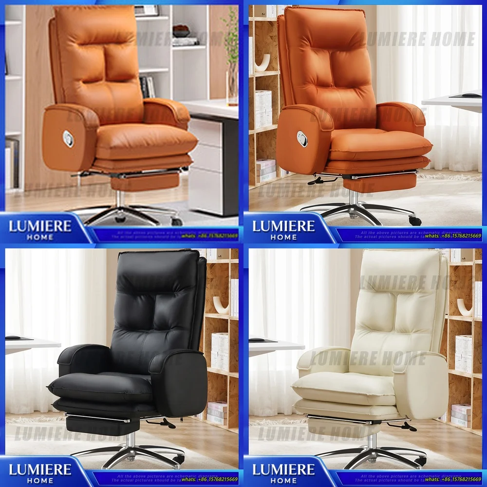 

Executive Office Chair with Massage Function Reclining Comfortable High Back Ergonomic Desk Chair for Long Sitting Computer Work