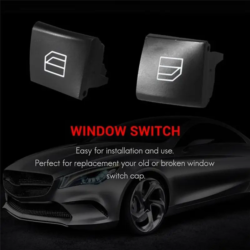 NEW HOT In Stock-4Pcs For Mercedes Benz A Ml Gl R Class W164 X164 W251 W245 Window Switch Button Cap Driver Window Control Switc