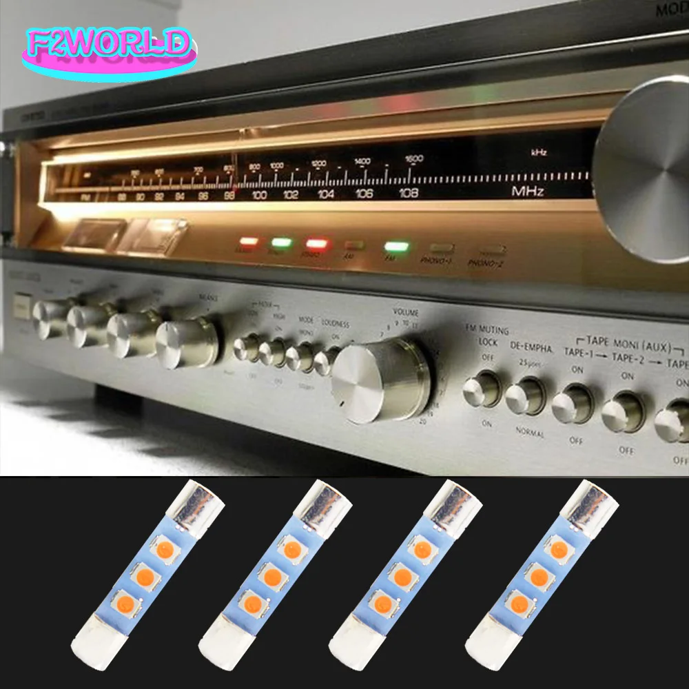 10 szt. Lampka bezpiecznikowa AC 8V zastępuje żarówkę 8V 250mA pasuje do Marantz Sansui Kenwood Yamaha Vintage stereofoniczne odbiorniki Audio