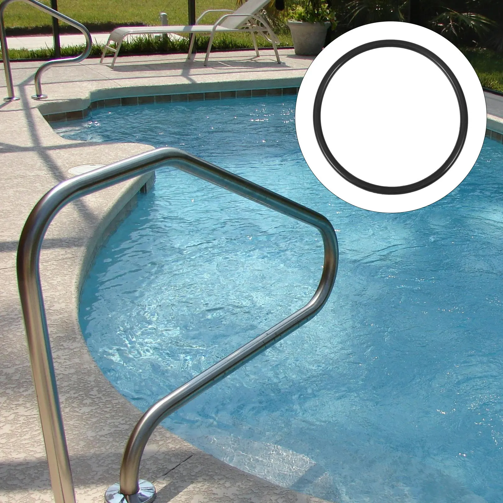 2Pcs O-Ring Chlorinator Parts Replacement Chlorinator Feeder Cover Ring Automatic Sealing Lid Rings No Leakage