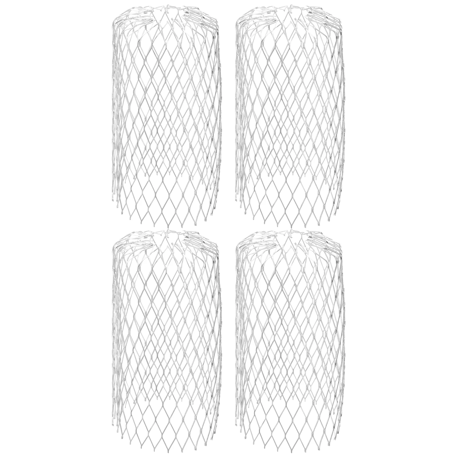 4 pz Tetto 3 Tetto Filtro di Scarico Copertura Protezione Grondaia Pollici Testa Piatta Foglia di Alluminio Filtro Downspout Schermo Attrezzo Da Giardino